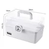 Storage Boxes & Bins Plastic Tier Medicine Boxes Storage Box Large Capacity Der Sundries Organizer Folding Chest First Aid Kit Drop De Dh0Gh