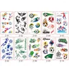 Festa Favor 10 Pcs Bola de Futebol Decoração Temática Decoração À Prova D 'Água Tatuagem Adesivo Para Crianças Aniversário Favores Goodie Bag Pinata Fillers