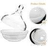 Conjuntos de louças Sobremesa Tigela Adorável Design Frutas Lidded Baking Tigelas Cozinha Bolo Pan Armazenamento Decorativo Vidro