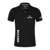 Men's Polos RICARD 2024 Spring And Summer Stritching Shorts Sleeve Polo Breathable Business Clothes Tee Shirt