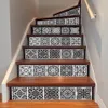 yazi 6 pièces amovible étape auto-adhésif escaliers autocollant carreaux de céramique PVC escalier papier peint décalque vinyle escalier décor 18x100 CM 201201278W