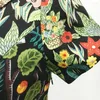 Party Dresses 2024 Summer Cotton Vintage Midi Dress Short Sleeve 4XL Robe Femme Swing 1950s Retro Floral Print Green Rockabilly
