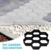 Trädgårdsdekorationer återanvändbara betongformar Hexagon PAVEMENT PAVER CEMENT Mögel STERPING STONE MOLD DIY WALK MAKER FÖR PATIO