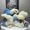 PARTY JOY 5Pcs Silk Hydrangea Branch Artificial Flowers Bridal Bouquet for Wedding Office Party Garden Home Crafts DIY INS Decor 240130