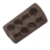 Bakvormen Pasen Sile Fondantvormen 8 raster 3D Diy Bunny Eivormen Chocoladegelei en snoepvorm Drop-levering Huis Tuin Keuken Dhjbd
