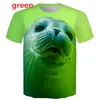 Men's T Shirts 2024 Cute Fashion Sea Lion 3D Printing Shirt Summer Casual Clothes Hip Hop Tee Tops
