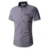 Chemises décontractées pour hommes Mode coréenne Hommes Summer Mens Chemise Slim Fit Mâle Robe Vêtements Plus Taille 5XL