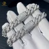 2024 Hot Sale Miami Cuban Chain Iced Out Moissanite Armband redo att skicka 925 Silver för män Gift Womens Charm Armband