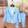 Set di abbigliamento Baby Boy Girl Set di vestiti formali Giacca da completo Pantalone 2 pezzi Bambino bambino Festa di alta qualità 2-10 anni