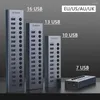 Multi hub usb várias portas divisor interruptor soquete de encaixe com chave liga-desliga múltiplo 3.0 plug slot adaptador de carregador de energia