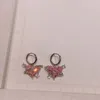 Boucles d'oreilles pendantes en Zircon rose coréen pour femmes, accessoires de bijoux esthétiques Egirl Punk planète en cristal Y2K