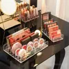 Scatole portaoggetti Scatola espositiva multi-cella da tavolo Scaffale per cosmetici Blush per trucco Organizzatore per vassoio per ombretti in plastica a 7 scomparti