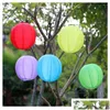 Party Decoration 12In Solar Waterproof Led Cloth Chinese Lantern Outdoors Festival Wedding Party Garden Decoration Hanging Lamp New Ye Dhizm