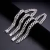 Hip Hop Moissanite Diamond Cuban Link Chain 925 Sterling Silver 10K 14 KT 18K Solid Gold Ice Out Men Cuban Chain Necklace