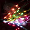 500pcs LED Light Up Lanyard Key Chain ID Keys Holder Card 3 Modes Flashing Hanging Rope 7 Colors Party Favor