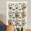 Tapissries Mystical Witchy Hands Tapestry Wall Hanging Moon Fas Evil Eye Hamsa Hand Witchcraft Boho Hippie Room Decor Poster