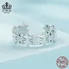 Bandringe Bizarrer Ring S925 Sterling Silber Personalisierte Mode Vielseitig Puzzle Verstellbarer offener Ring Handwerk Einf