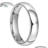 Anéis de casamento 5mm anel de carboneto de tungstênio para homens wemen moda noivado banda cúpula acabamento polido em estoque de alta qualidade conforto ajuste dhkne