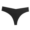 Women's Panties BZEL Seamless Sexy Female Thongs V-Cut Silk Satin Underwear Comfortable Lingerie Fashion G-Strings Sports T-Back