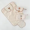 Born Baby Elements Baby Portable Diaper Stoabe Pad nadpływowy wielofunkcyjny składany pieluszek Niedźwiedź Twarz Przenośna pieluszka 240130