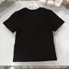 Boys and girls baby short sleeved T-shirt 2023 new cotton loose Korean printed letter top stylish and minimalist