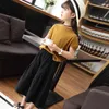 Set di abbigliamento Completo per ragazza 2024 Abiti di moda estivi Abbigliamento per bambini Pantaloni larghi in cotone e lino a gamba larga Elegante manica corta 12 anni