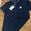 남성용 폴로 디자이너 티셔츠 남성 Tshirt 트렌드 라벨 자수 단색 줄무늬 짧은 슬리브 셔츠 여름 편안한 소프트