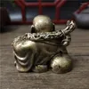 Estatuetas decorativas cor bronze chinês rindo estátua de buda ornamentos resina feng shui sorte maitreya escultura decoração para casa