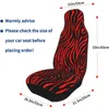 Car Seat Covers Red Zebra Women Front Cover Protector Dust Resistant Comfortable Nonslip Accessories Fit For Cars