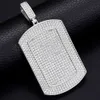 Nuovo arrivo gioielli Hip Hop argento sterling 925 micro pavimenta Vvs moissanite diamante ghiacciato bling dog tag segno collana pendente