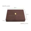 Jewelry Boxes Microfiber Leather Double Open Portable Storage Box Ring Necklace Bracelet Pendant Display Organizador De Joyas Q231109 Dhpcu