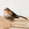 Decorative Figurines 1PC Bird Craft Natural Feathers Nest Eggs Brooch Clip American Country Home Desk Room Garden Decoration