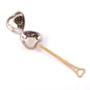 20pcs/lot Tea Strainer Creative Stainless Steel Heart-shaped Tea Infuser Filter Spoon Tea Tool Strainer 240118