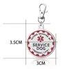 Étiquettes de Service pour chien, 2 pièces, plaque signalétique gravée en acier inoxydable, soutien émotionnel, accessoires de collier d'identification Animal ESA