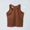 Ebb to street regatas com sutiã acolchoado Lu-03 racerback com nervuras yoga colete feminino esportes camisa curta ginásio coágulo 53 alta ps