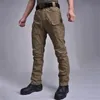 Män avslappnade lastbyxor Militär armé Taktiskt arbete Pant Male Slim Fit Outwear vandringsbyxor Camouflage Sports Combat Overalls 240125