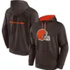 الرجال Cleveland''browns''brown Midleine Club Performance Hoodie الكامل زيب