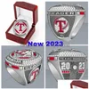 2022 2023 Baseball Rangers Seager Team Champions Championship Ring mit hölzerner Displaybox Souvenir Männer Fan Geschenk Brithday Drop Deliver Dhx3M