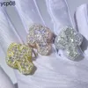 Designer Jewelry ready to ship drop shipping hip hop gra certificated vvs baguette moissanite cross iced out ring men
