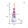 Украшение вечеринки ко Дню независимости. Декоративная кукла-подвеска. Безликая вязаная шапка в полоску со звездами. Небольшое украшение для вечеринки. Прямая доставка на дом. G Dhctb