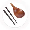 أدوات المائدة مجموعات أدوات المائدة الخشبية للملعقة الخشبية مجموعة أدوات المائدة: أدوات أدوات مطيلة من النمط الياباني.