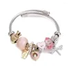 Charm-Armbänder TB12 Perlen Armband Damen Herren Freundschaft Sommer Strand Schmuck Geschenke