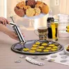 Moules de cuisson Cookie Press Gun Kit DIY Biscuit Maker et Churro avec 20 disques de pochoir décoratifs 4 conseils de glaçage