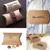 Envoltório de presente 10/30/50 Kraft Paper Pillow Box Caixas de embalagem de Natal Vintage Casamento Preto Branco Doces Sacos Aniversário S