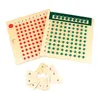 Planche de perles de Multiplication et de Division de jouet éducatif en bois Montessori pour la formation préscolaire de la petite enfance Version familiale 240131