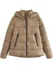 Dames Trenchcoats Dames Parka Winter Kapmantel 2024 Dikke puffer katoenen vulling Traf gewatteerd