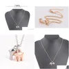 Pendentif Colliers Charme Pendentif Colliers Beautifly Sier Mode Collares Chocker Collier Famille Bijoux Deux Éléphant Drop Livraison J Dh1Bz