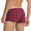 Onderbroek SEOBEAN Katoen Plaid Mannen Boxershorts Heren Pyjama U Bolle Penis Pouch Sexy Ondergoed Slaap Bodems Boxershorts