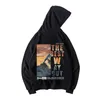 Retro Hip Hop Brief Grafik Druck Fleece Hoodies für Männer High Street Lose Beiläufige Mit Kapuze Sweatshirts Herbst Männlich Pullover 240201