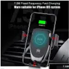 Billaddare Matic Qi Wireless Mount för telefon XS Max XR X 8 10W Fast Charging Holder S10 S9 Nya droppleveransmobiler Motorcyklar DH1MN